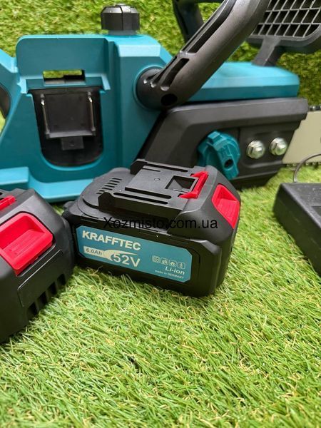 Акумуляторна ланцюгова пилка Krafftec Germany PRO CS-4002 (48V, 6Ah). АКБ пила Німеччина 2500W