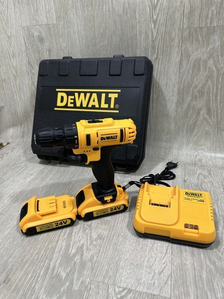 Шуруповерт DeWalt 48V 6.0AH с набором инструментов / Аккумуляторный шуруповерт DeWalt 24 В с насадками в кейсе
