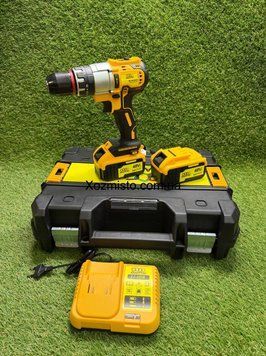 Аккумуляторный шуруповерт Krafftec Germani 48V, Бесщеточный аккумуляторный ударный шуруповерт Крафтек DCD996P3 (48V 6Ah) 130Nm