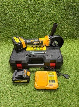 Болгарка аккумуляторная Krafftec Germani DCG413 (48V 6Ah) Бесщеточная УШМ Крафтек 125 мм с 2 АКБ в кейсе с регулировкой оборотов