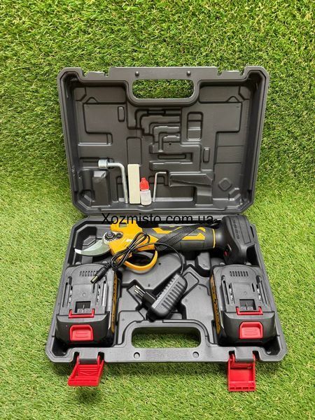 Безщітковий акумуляторний секатор AlFAR Germany PRO DCM680P2 (48V, 6 AH) Садовий АКБ секатор Німеччина із різом 30 мм