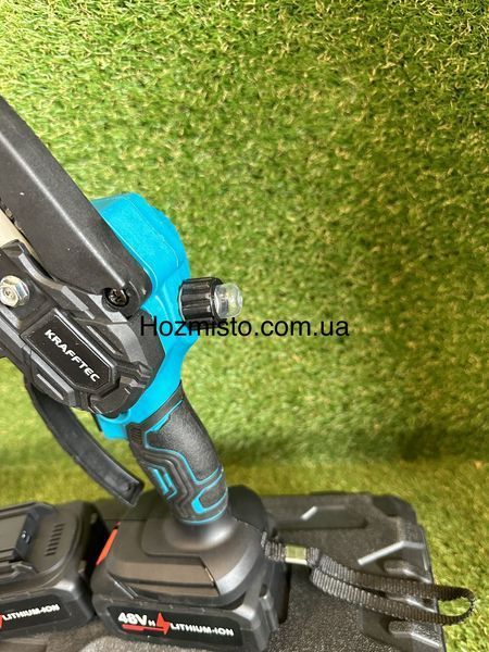 Аккумуляторная мини-пила Krafftec Германия [48V 6 Ah/1200 Вт/2 аккумул] с автоматической смазкой 6 дюймов