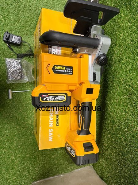 Аккумуляторная бесщеточная цепная пила DeWalt DCM575N (48V,6Ah) с 2 АКБ пила Девольт с шиной 45 см