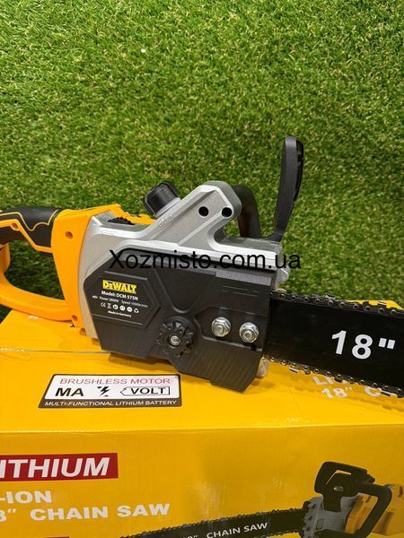 Аккумуляторная бесщеточная цепная пила DeWalt DCM575N (48V,6Ah) с 2 АКБ пила Девольт с шиной 45 см
