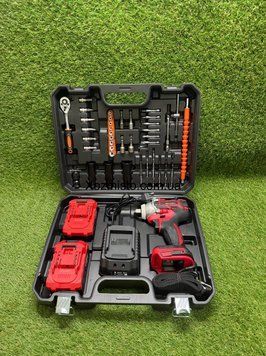 Бесщеточный аккумуляторный ударный гайковерт MaxPawer Germany 380Hm (128V, 8AH) с набором головок Germany