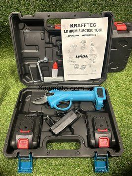 Набор 2в1 садовый аккумуляторный секатор и пила Krafftec 36V Набор АКБ инструментов 2в1 Крафтек