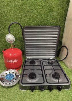 Газовая плита 4х комфорочная + Баллон 8л + редуктор со шлангом + горелка в подарунок