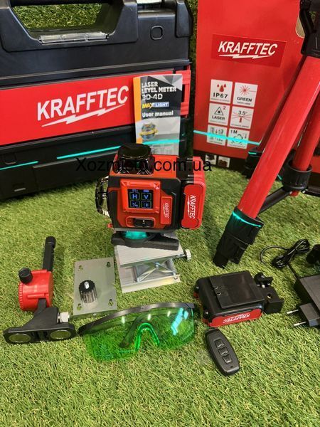 Krafftec Germany 4D лазерний рівень BL-16 (штатив, мікроліфт у комплекті) PROFESSIONAL (16 ЛІНЕЙ &mdash; 4 X 360&deg;)