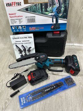Акумуляторна мініпила Krafftec 48V model: 6 (3 цепи 2 шини