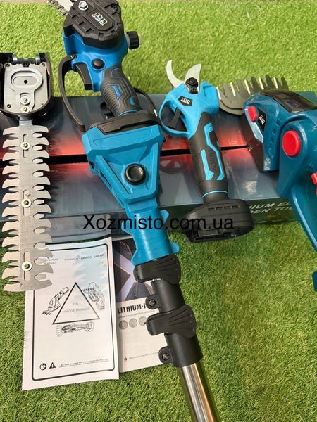 Акумуляторний набір 4в1 Krafftec Німеччина 48V/8AP (секатор DUP570 + пила DUC170Z + штанга 2.7 м + кусторез )