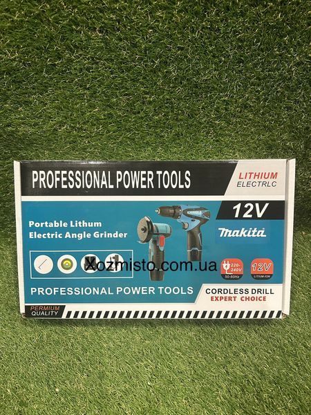Аккумуляторный набор Makita 2в1 Шуруповерт DF330DWE мини болгарка W-153-7 12V 2Ah