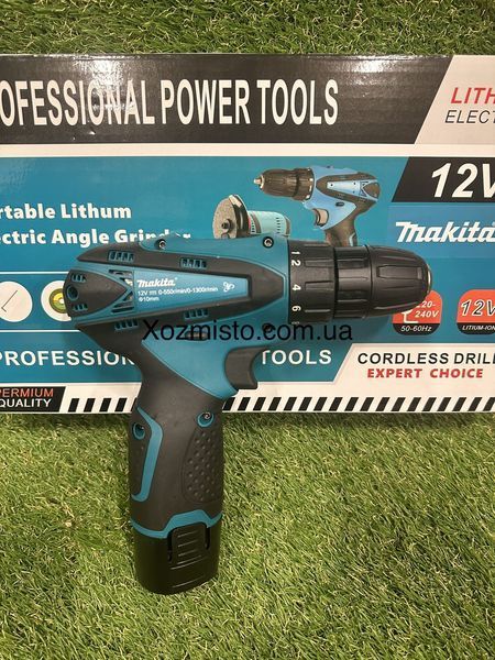 Аккумуляторный набор Makita 2в1 Шуруповерт DF330DWE мини болгарка W-153-7 12V 2Ah